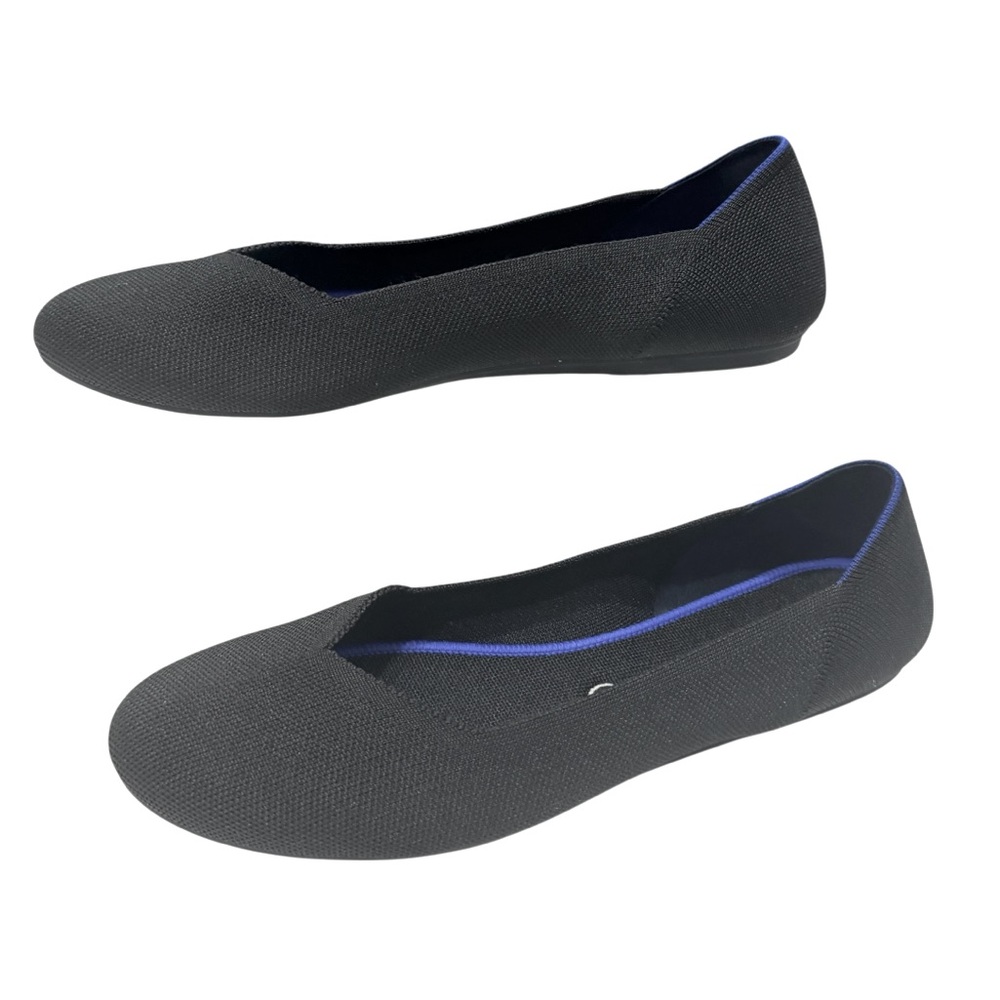 ROTHY'S The Flat Round Toe Black‎ Slip On Shoes Women's Size 12.5